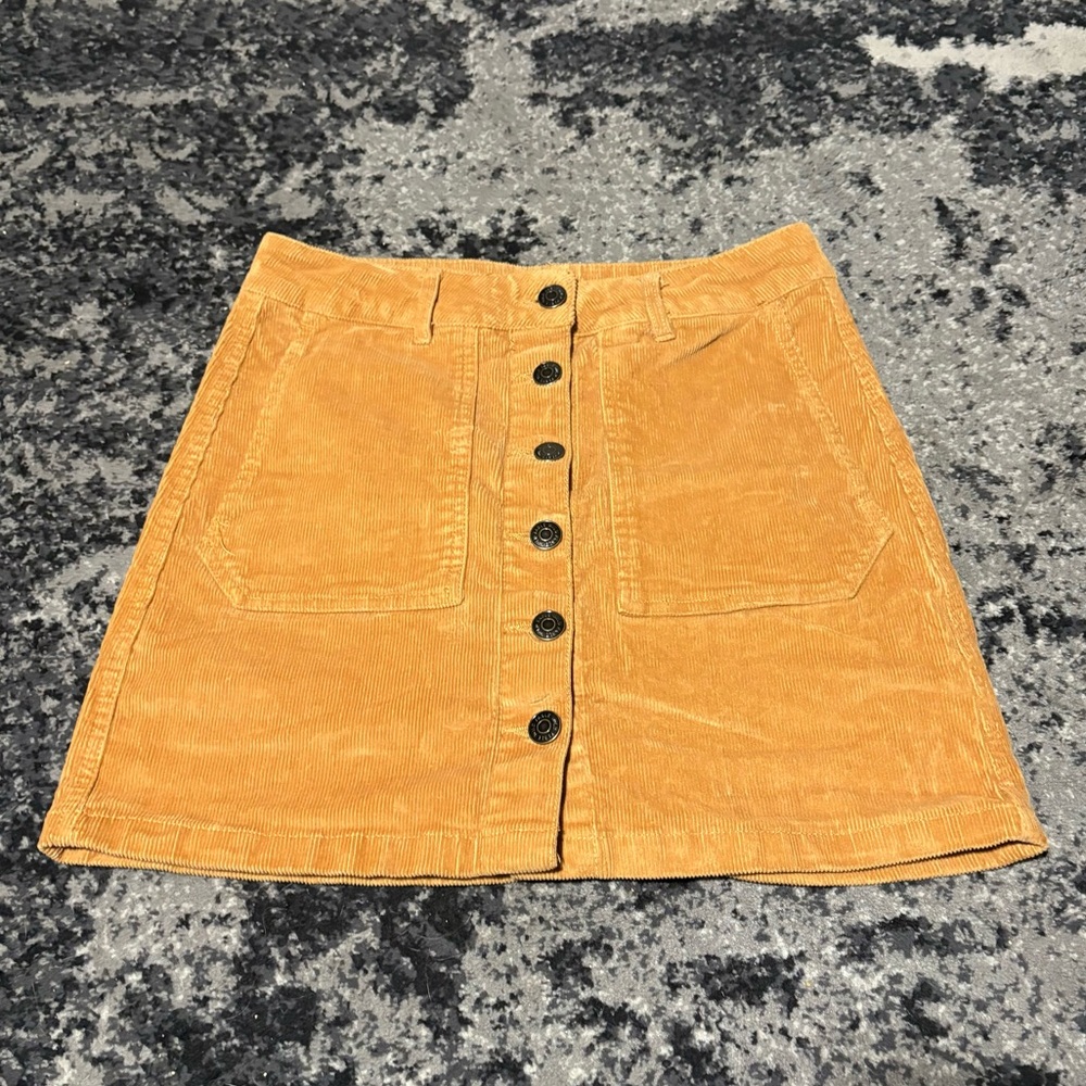 Wild Fable Mustard Corduroy Mini Skirt Size S